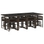 Set muebles de jardín 13 pzas y cojines ratán sintético marrón de , Conjuntos de jardín - Ref: Foro24-3211521, Precio: 650,34...