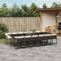 Set muebles de jardín 13 pzas y cojines ratán sintético marrón de , Conjuntos de jardín - Ref: Foro24-3211485, Precio: 791,88...