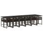 Set muebles de jardín 13 pzas y cojines ratán sintético marrón de , Conjuntos de jardín - Ref: Foro24-3211485, Precio: 791,88...