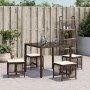 Taburetes de jardín con cojines 4 uds ratán sintético marrón de , Otomanas de exterior - Ref: Foro24-365058, Precio: 100,36 €...