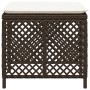 Taburetes de jardín con cojines 4 uds ratán sintético marrón de , Otomanas de exterior - Ref: Foro24-365051, Precio: 99,81 €,...