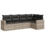 Set de sofás jardín y cojines 5 pzas ratán sintético gris claro de , Conjuntos de jardín - Ref: Foro24-3218922, Precio: 345,5...