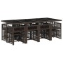 Set muebles de jardín 13 pzas y cojines ratán sintético marrón de , Conjuntos de jardín - Ref: Foro24-3211701, Precio: 731,80...