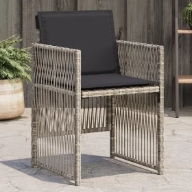 Sillones de jardín con cojines 4 uds ratán sintético gris claro de , Sillas de jardín - Ref: Foro24-364971, Precio: 206,75 €,...