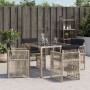 Sillones de jardín con cojines 4 uds ratán sintético gris claro de , Sillas de jardín - Ref: Foro24-364971, Precio: 180,94 €,...