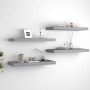 Estantes flotantes de pared 4 uds MDF gris 60x23,5x3,8 cm de vidaXL, Estantes y estanterías - Ref: Foro24-323855, Precio: 50,...