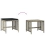 Taburetes jardín y cojines 4 uds ratán PE gris claro 41x41x36cm de , Otomanas de exterior - Ref: Foro24-365053, Precio: 103,6...