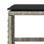 Taburetes jardín y cojines 4 uds ratán PE gris claro 41x41x36cm de , Otomanas de exterior - Ref: Foro24-365053, Precio: 103,6...