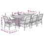 Set de comedor de jardín 9 pzas y cojines ratán sintético negro de , Conjuntos de jardín - Ref: Foro24-3212073, Precio: 812,9...