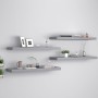 Estantes flotantes de pared 4 uds MDF gris 80x23,5x3,8 cm de vidaXL, Estantes y estanterías - Ref: Foro24-323858, Precio: 59,...