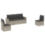 Set de sofás jardín y cojines 5 pzas ratán sintético gris claro de , Conjuntos de jardín - Ref: Foro24-3218782, Precio: 301,6...