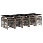 Set de comedor de jardín 11 pzas y cojines ratán sintético gris de , Conjuntos de jardín - Ref: Foro24-3211652, Precio: 713,7...