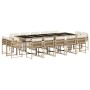 Set comedor de jardín con cojines 15 pzas ratán sintético beige de , Conjuntos de jardín - Ref: Foro24-3211594, Precio: 846,8...