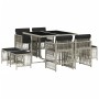 Set comedor de jardín 9 pzas cojines ratán sintético gris claro de , Conjuntos de jardín - Ref: Foro24-3210959, Precio: 379,7...