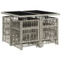 Set comedor de jardín 9 pzas cojines ratán sintético gris claro de , Conjuntos de jardín - Ref: Foro24-3210959, Precio: 379,7...