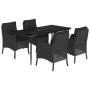 Set de muebles jardín 5 pzas con cojines ratán sintético negro de , Conjuntos de jardín - Ref: Foro24-3211923, Precio: 543,98...