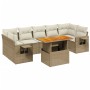 Juego de sofás de jardín con cojines beige 8 pzas ratán PE de , Conjuntos de jardín - Ref: Foro24-3271667, Precio: 583,84 €, ...