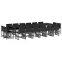 Set de muebles jardín 17 pzas con cojines ratán sintético negro de , Conjuntos de jardín - Ref: Foro24-3211783, Precio: 994,0...
