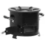 Black metal wood-burning camping stove, 36x26x22.5 cm by , Chimneys - Ref: Foro24-319439, Price: 83,85 €, Discount: %