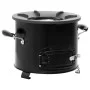 Black metal wood-burning camping stove, 36x26x22.5 cm by , Chimneys - Ref: Foro24-319439, Price: 83,85 €, Discount: %