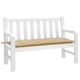 Cojín para banco de jardín tela beige melange 120x50x7 cm de , Cojines para sillas y sofás - Ref: Foro24-4002545, Precio: 28,...