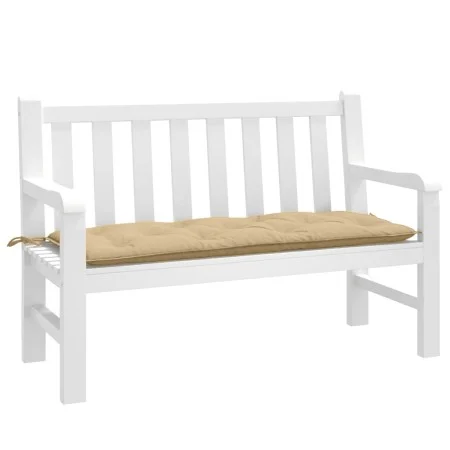 Cojín para banco de jardín tela beige melange 120x50x7 cm de , Cojines para sillas y sofás - Ref: Foro24-4002545, Precio: 28,...