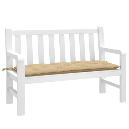 Cojín para banco de jardín tela beige melange 120x50x7 cm de , Cojines para sillas y sofás - Ref: Foro24-4002545, Precio: 28,...