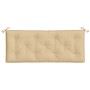 Cojín para banco de jardín tela beige melange 120x50x7 cm de , Cojines para sillas y sofás - Ref: Foro24-4002545, Precio: 28,...