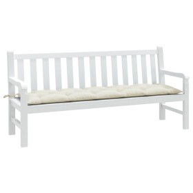 Cojín para banco de jardín tela crema melange 180x50x7 cm de , Cojines para sillas y sofás - Ref: Foro24-4002566, Precio: 41,...