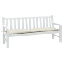 Cojín para banco de jardín tela crema melange 180x50x7 cm de , Cojines para sillas y sofás - Ref: Foro24-4002566, Precio: 41,...
