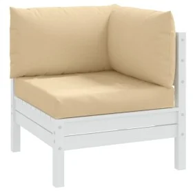 Cojines para sofá de palets 3 uds tela beige melange de , Cojines para sillas y sofás - Ref: Foro24-4002655, Precio: 42,58 €,...