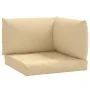 Cojines para sofá de palets 3 uds tela beige melange de , Cojines para sillas y sofás - Ref: Foro24-4002655, Precio: 42,58 €,...