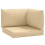Cojines para sofá de palets 3 uds tela beige melange de , Cojines para sillas y sofás - Ref: Foro24-4002655, Precio: 42,58 €,...