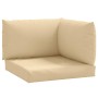 Cojines para sofá de palets 3 uds tela beige melange de , Cojines para sillas y sofás - Ref: Foro24-4002655, Precio: 42,92 €,...