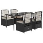 Set de muebles jardín 5 pzas con cojines ratán sintético negro de , Conjuntos de jardín - Ref: Foro24-3262960, Precio: 511,94...