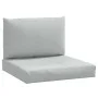 Cojines para sofá de palets 2 uds tela gris claro melange de , Cojines para sillas y sofás - Ref: Foro24-4002641, Precio: 55,...