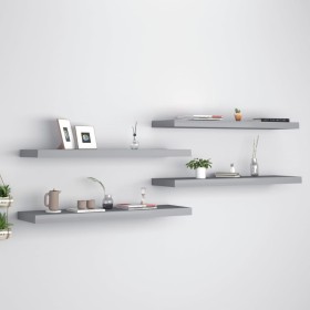 Estantes flotantes de pared 4 uds MDF gris 90x23,5x3,8 cm de vidaXL, Estantes y estanterías - Ref: Foro24-323861, Precio: 70,...