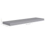 Estantes flotantes de pared 4 uds MDF gris 90x23,5x3,8 cm de vidaXL, Estantes y estanterías - Ref: Foro24-323861, Precio: 70,...