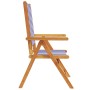 Sillas de jardín 2 uds madera maciza acacia y tela azul blanco de , Sillas de jardín - Ref: Foro24-367662, Precio: 153,36 €, ...