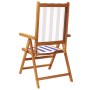 Sillas de jardín 2 uds madera maciza acacia y tela azul blanco de , Sillas de jardín - Ref: Foro24-367662, Precio: 153,36 €, ...