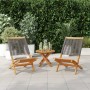 Sillas de jardín 2 uds madera maciza acacia polipropileno gris de , Sillas de jardín - Ref: Foro24-367688, Precio: 125,05 €, ...
