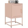Mesita de noche de acero rosa 36x39x60,5 cm de , Mesitas de noche - Ref: Foro24-846448, Precio: 58,55 €, Descuento: %