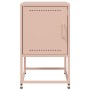 Mesita de noche de acero rosa 36x39x60,5 cm de , Mesitas de noche - Ref: Foro24-846448, Precio: 58,55 €, Descuento: %