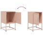 Mesita de noche de acero rosa 36x39x60,5 cm de , Mesitas de noche - Ref: Foro24-846448, Precio: 58,55 €, Descuento: %