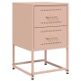 Mesita de noche de acero rosa 36x39x60,5 cm de , Mesitas de noche - Ref: Foro24-846460, Precio: 71,80 €, Descuento: %
