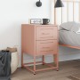 Mesita de noche de acero rosa 36x39x60,5 cm de , Mesitas de noche - Ref: Foro24-846460, Precio: 71,80 €, Descuento: %