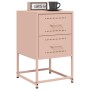 Mesita de noche de acero rosa 36x39x60,5 cm de , Mesitas de noche - Ref: Foro24-846460, Precio: 71,80 €, Descuento: %