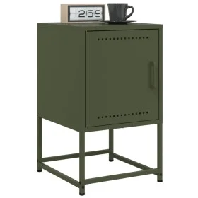 Mesitas de noche 2 unidades acero verde oliva 36x39x60,5 cm de , Mesitas de noche - Ref: Foro24-846455, Precio: 81,45 €, Desc...