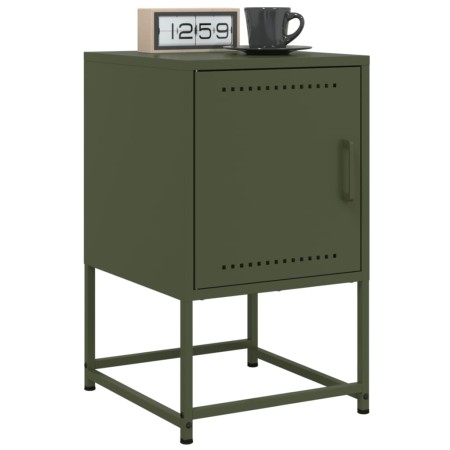 Mesitas de noche 2 unidades acero verde oliva 36x39x60,5 cm de , Mesitas de noche - Ref: Foro24-846455, Precio: 82,34 €, Desc...