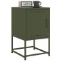 Mesitas de noche 2 unidades acero verde oliva 36x39x60,5 cm de , Mesitas de noche - Ref: Foro24-846455, Precio: 82,34 €, Desc...